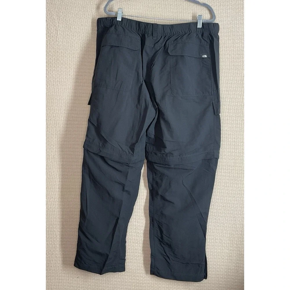 The North Face Convertible Pants Shorts Mens 2XL Gray Cargo Nylon‎ Hiking Trail
